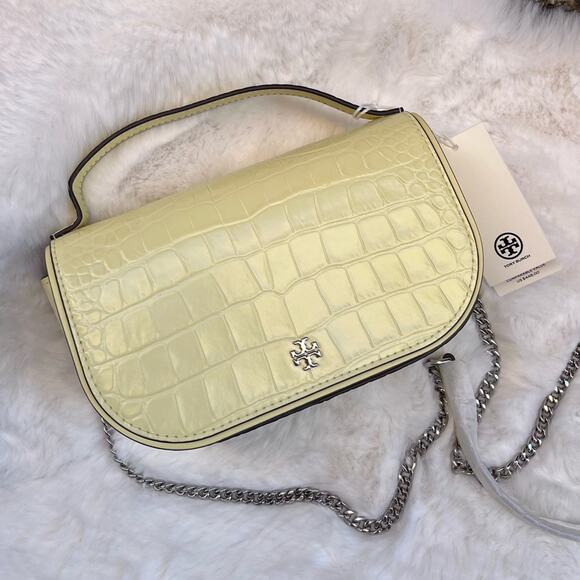 NEW Tory Burch Emerson Embossed Top Handle Crossbody Pastel...